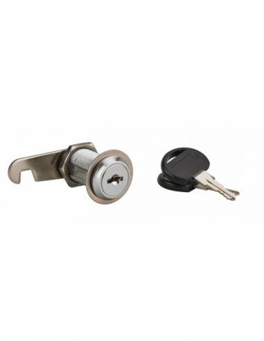 Serratura a camma per cassetta postale, nichelata, lunghezza 30 mm, 2 chiavi – THIRARD
