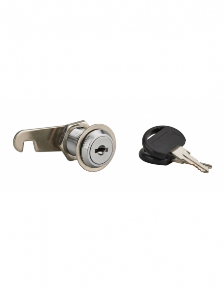 Serratura a camma nichelata, lunghezza 25 mm, 2 chiavi – THIRARD
