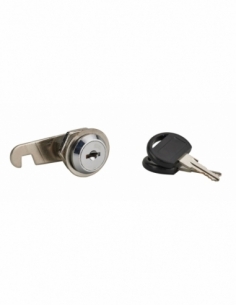 Serratura a camma nichelata, lunghezza 18 mm, 2 chiavi – THIRARD