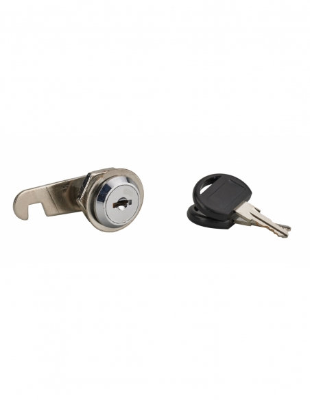 Serratura a camma nichelata, lunghezza 18 mm, 2 chiavi – THIRARD