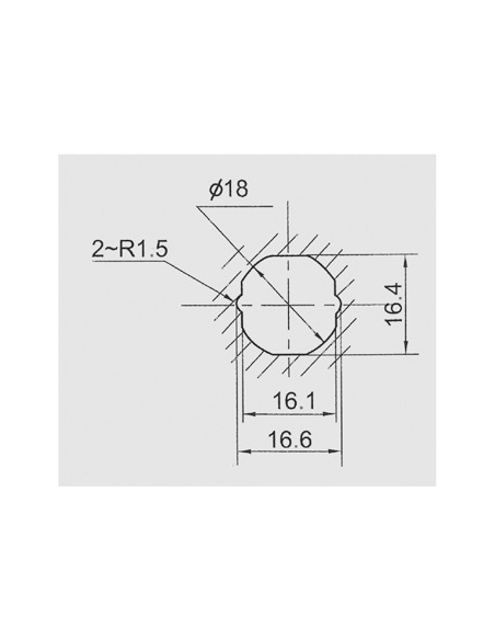 Cilindro con camma angolare a ore 12 per cassette postali, spessore da 0 a 12 mm – THIRARD