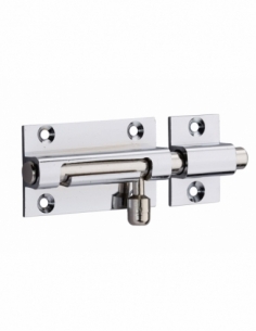 Chiusura a chiavistello per porta, ottone cromato, Ø 8 mm, 50 x 30 mm – THIRARD