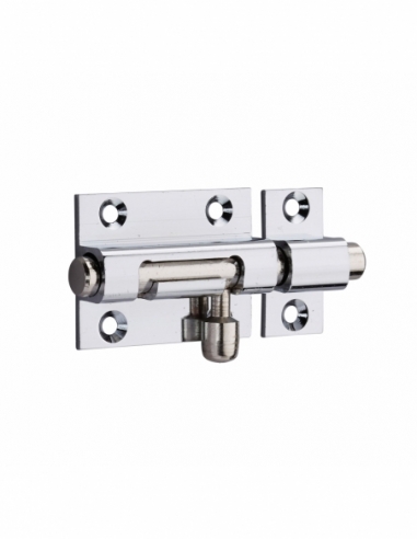 Chiusura a chiavistello per porta, ottone cromato, Ø 8 mm, 40 x 30 mm – THIRARD