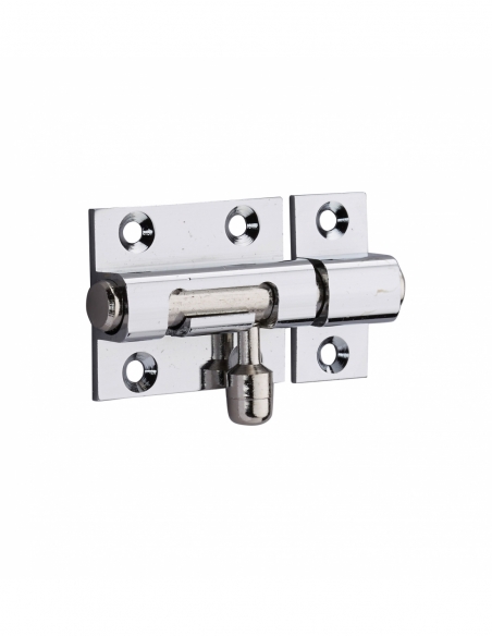 Chiusura a chiavistello per porta, ottone cromato, Ø 8 mm, 35 x 30 mm – THIRARD