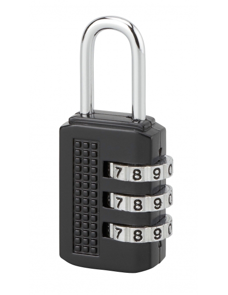 Lucchetto a combinazione Compact 02, bagagli, 3 cifre, 21 mm, nero – THIRARD