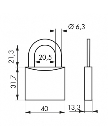 Scan QC0140KA2 Laminato Lucchetto IN Acciaio 40mm Chiave Uguale Scan QC0140KA2 Laminato Lucchetto IN Acciaio 40mm Chiave Uguale