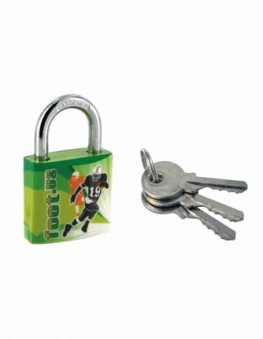 Lucchetto Palestra Football americano, acciaio, interno, arco in acciaio, 30 mm, 3 chiavi – THIRARD