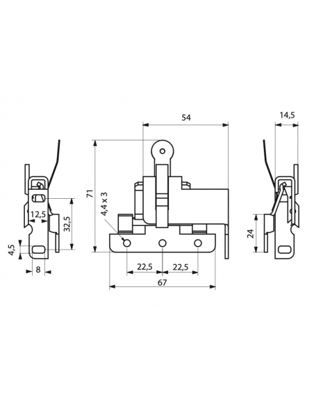 Blocco per tapparelle, saracinesche, antisollevamento, acciaio inox, 67x71mm, 2 pezzi - THIRARD