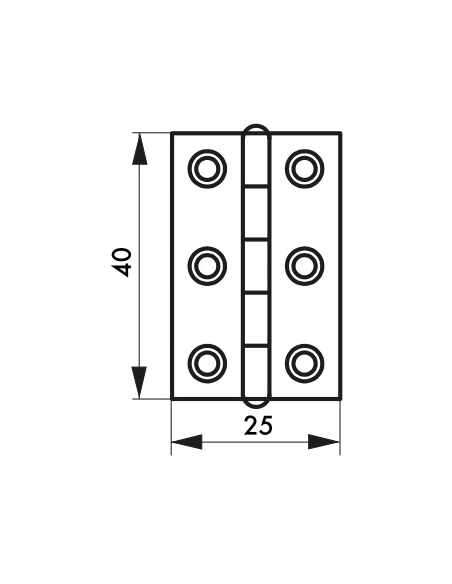 Cerniera per porte, 40x25mm, acciaio inossidabile 309 - THIRARD