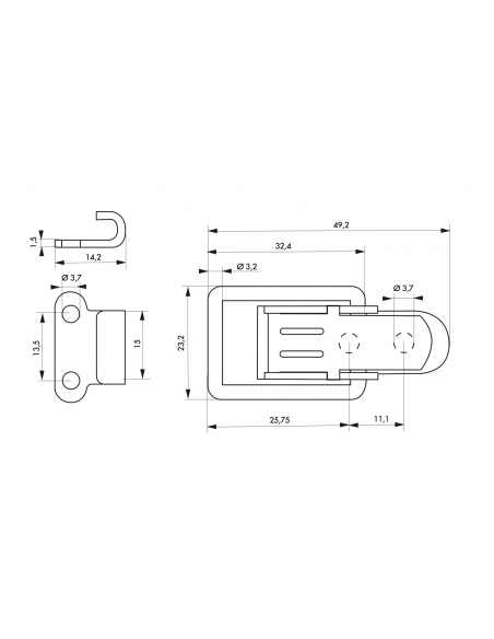 Vista aggiuntiva 2 di Chiusura a leva H 36 mm – THIRARD