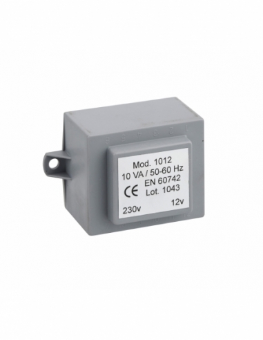 Trasformatore 220 - 12V impulso per serrature elettriche, guida DIN standard, grigio - THIRARD