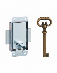 Serratura per mobili, 30 mm, acciaio lucido, 1 chiave – Serrurerie de Picardie
