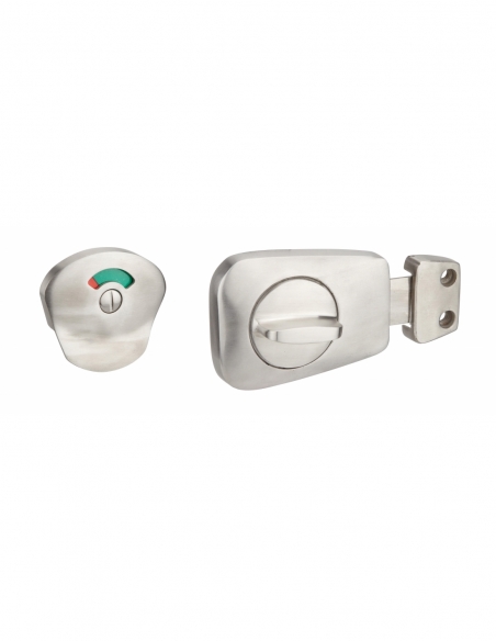 Serratura con indicatore di libero/occupato per WC, acciaio inossidabile, porta 40 mm – Serrurerie de Picardie