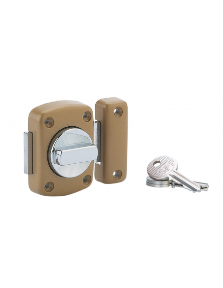 Pomolo 956 per porta interna, cilindro Ø 21 x 35 mm, bronzo, 3 chiavi – Serrurerie de Picardie