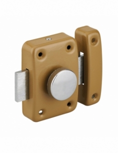 Serratura automatica con pomolo per chiusura interna, bronzo, 55 mm – Serrurerie de Picardie