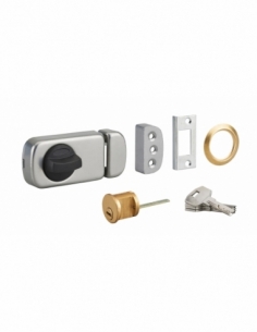 Serratura a cilindro da applicare per porta d'ingresso, grigio, 3 chiavi reversibili – Serrurerie de Picardie