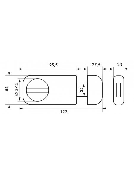 Vista aggiuntiva 1 di Serratura a cilindro da applicare per porta d'ingresso, grigio, 3 chiavi reversibili – Serrurerie de