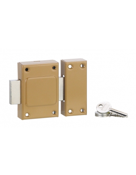 Serratura con pomolo 1028 per porta di cantina, cilindro Ø 21 x 40 mm, bronzo, 3 chiavi – Serrurerie de Picardie