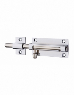 Chiusura a chiavistello per porta, 70 mm, ottone cromato, rotondo – Serrurerie de Picardie