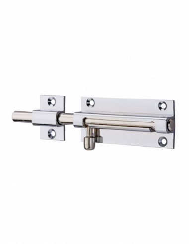 Chiusura a chiavistello per porta, 70 mm, ottone cromato, rotondo – Serrurerie de Picardie