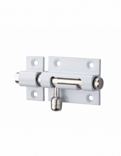 Chiusura a chiavistello per porta, 40 mm, ottone laccato bianco, rotondo – Serrurerie de Picardie