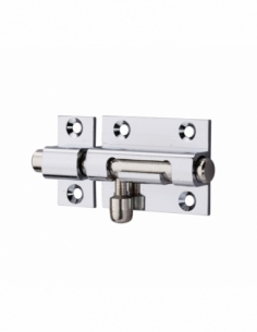 Chiusura a chiavistello per porta, 40 mm, ottone cromato, rotondo – Serrurerie de Picardie