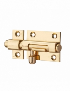 Chiusura a chiavistello per porta, 40 mm, ottone, rotondo – Serrurerie de Picardie