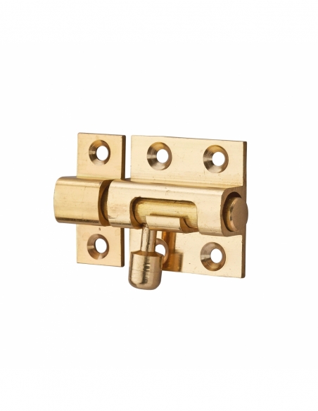 Chiusura a chiavistello per porta, 30 mm, ottone, rotondo – Serrurerie de Picardie