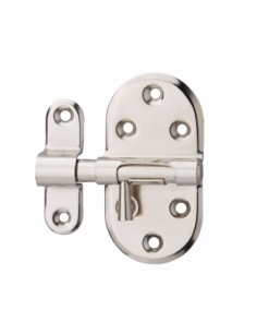 Chiusura a chiavistello per mobili, 40 mm, acciaio nichelato, chiusura a chiavistello rotondo – Serrurerie de Picardie