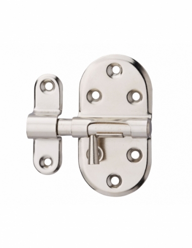 Chiusura a chiavistello per mobili, 40 mm, acciaio nichelato, chiusura a chiavistello rotondo – Serrurerie de Picardie