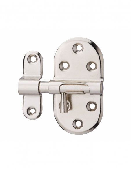 Chiusura a chiavistello per mobili, 40 mm, acciaio nichelato, chiusura a chiavistello rotondo – Serrurerie de Picardie