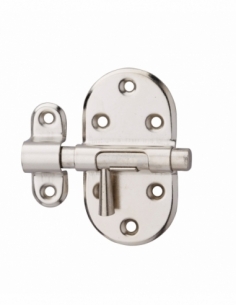 Chiusura a chiavistello per mobili, 35mm, acciaio nichelato, chiusura a chiavistello rotondo - Serrurerie de Picardie