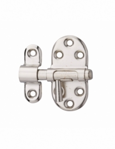 Chiusura a chiavistello per mobili, 25mm, acciaio nichelato, chiusura a chiavistello rotondo - Serrurerie de Picardie