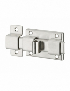 Chiusura a chiavistello per mobili, 65 mm, acciaio inossidabile, chiusura a chiavistello piatto – Serrurerie de Picardie