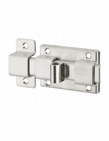 Chiusura a chiavistello per mobili, 65 mm, acciaio inossidabile, chiusura a chiavistello piatto – Serrurerie de Picardie