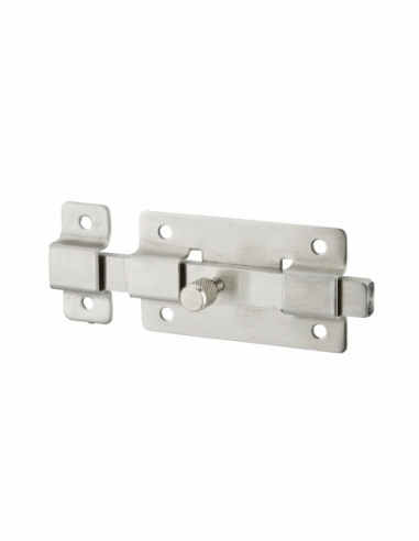 Chiusura a chiavistello per mobili, 75 mm, acciaio inossidabile, chiusura a chiavistello piatto – Serrurerie de Picardie