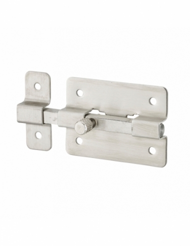 Chiusura a chiavistello per mobili, 50 mm, acciaio inossidabile, chiusura a chiavistello piatto – Serrurerie de Picardie