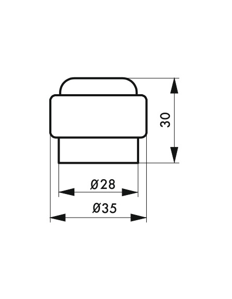 Fermaporta da pavimento in plastica Ø 35mm - Serrurerie de Picardie