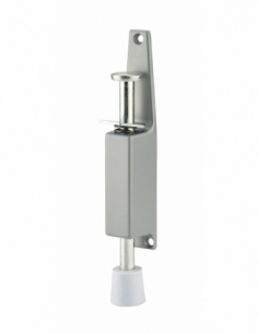 Fermaporta a pedale, montaggio su porta, lunghezza 150 mm, laccato argento – Serrurerie de Picardie