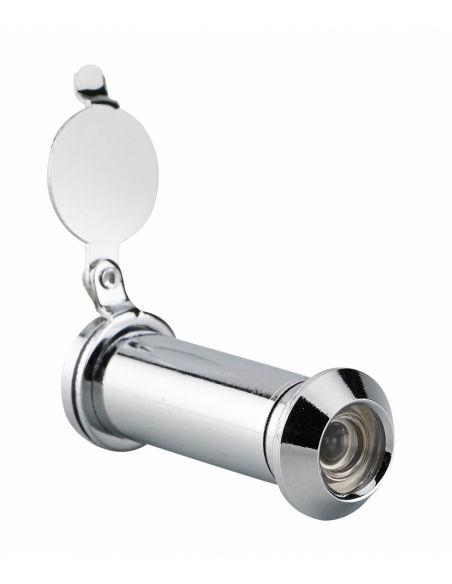 Spioncino ottico 160°, ottone cromato, con coperchio otturatore – Serrurerie de Picardie