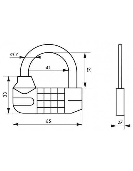 Lucchetto SP Saturn code, interno, arco in acciaio nichelato, 4 cifre - Serrurerie de Picardie