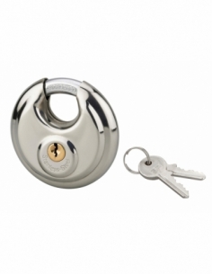 Lucchetto SP 70 mm in acciaio inox, arco in acciaio cementato, 2 chiavi – Serrurerie de Picardie