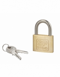 Lucchetto a chiave SP, anti-corrosione, arco in acciaio inox 45 mm, 2 chiavi in ottone – Serrurerie de Picardie