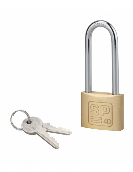 Lucchetto con chiave SP, interno, 40 mm, arco alto in acciaio temprato, 2 chiavi – Serrurerie de Picardie