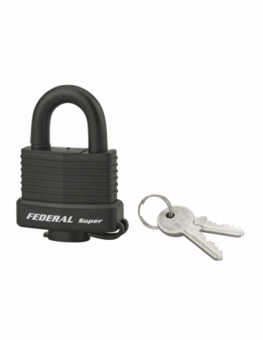 Lucchetto a chiave SP, anticorrosione, 40 mm, rivestito in PVC, arco in acciaio inossidabile, 2 chiavi – Serrurerie de Picardie