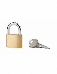 Lucchetto con chiave, interno, ovale, 50 mm, arco in acciaio nichelato, 2 chiavi – Serrurerie de Picardie
