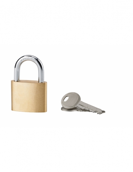 Lucchetto con chiave, interno, ovale, 40 mm, arco in acciaio nichelato, 2 chiavi – Serrurerie de Picardie