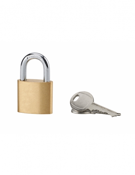 Lucchetto con chiave, interno, ovale, 30 mm, arco in acciaio nichelato, 2 chiavi – Serrurerie de Picardie