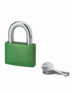 Lucchetto bombato in alluminio 60 mm, arco in acciaio cementato, 3 chiavi, colori assortiti – Serrurerie de Picardie