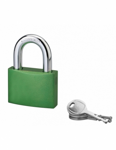 Lucchetto bombato in alluminio 60 mm, arco in acciaio cementato, 3 chiavi, colori assortiti – Serrurerie de Picardie